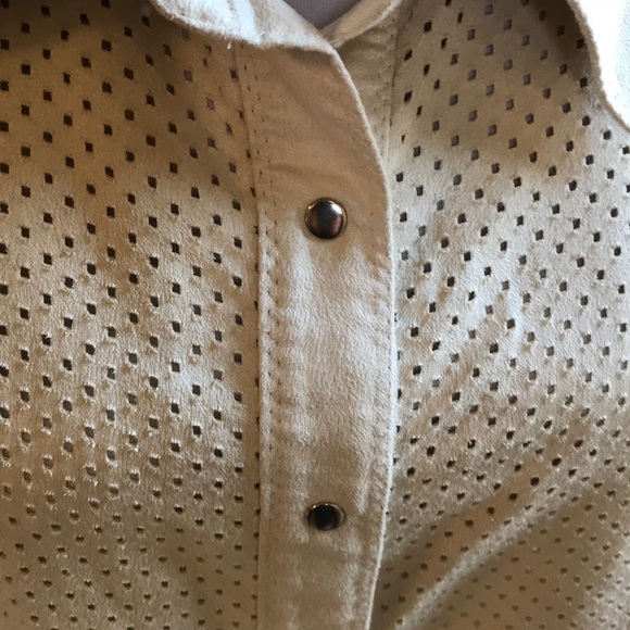 Jordan Blue Label Cream Western Influenced Top - Picture 3 of 7